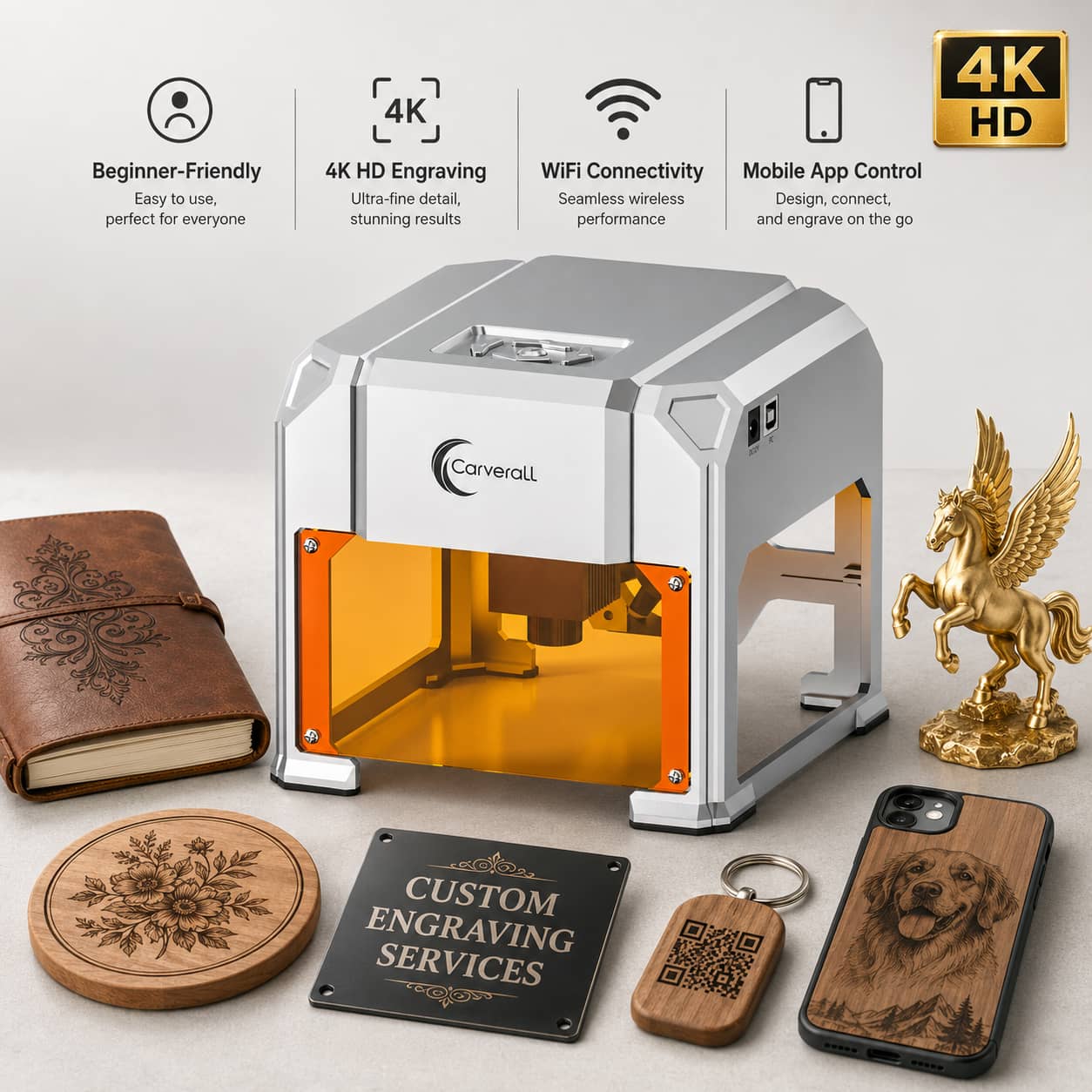 Industrial Laser Etching Machine - 카버럴 레이저 조각기, K4 3W, A1