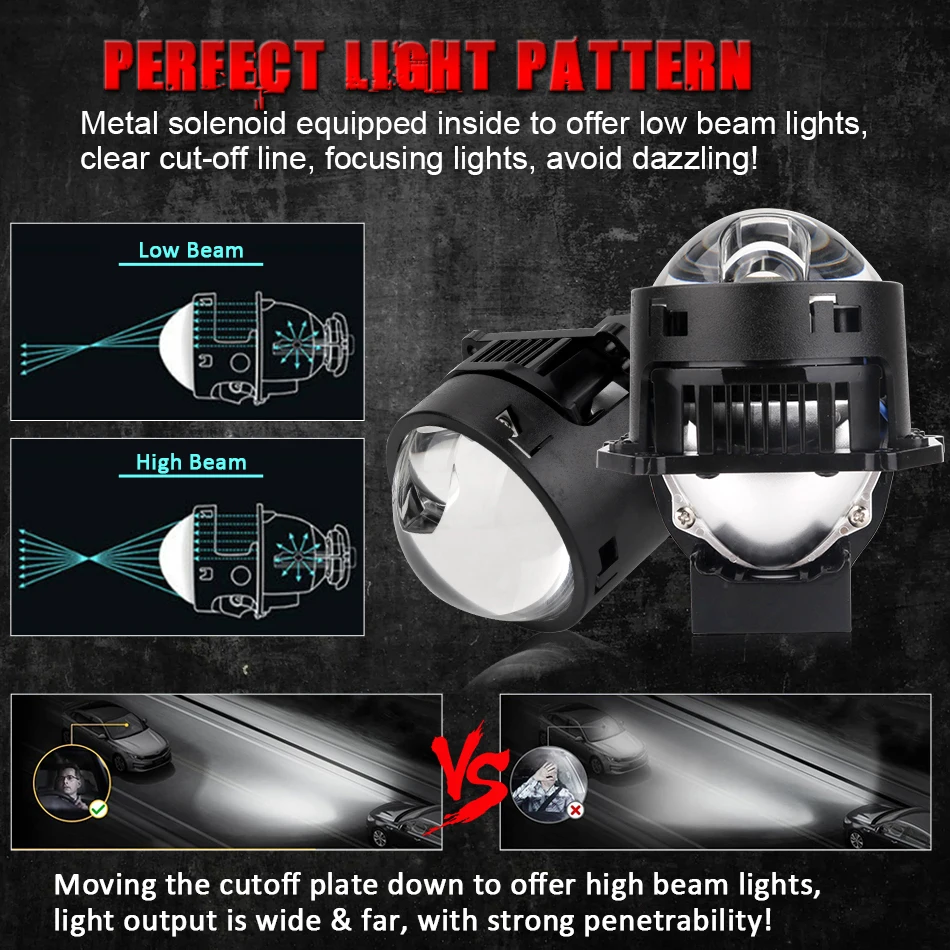 Bi LED 프로젝터 렌즈 3인치 헬라 헤드라이트용 하 - Laser Focus Lens 리뷰 및 가격