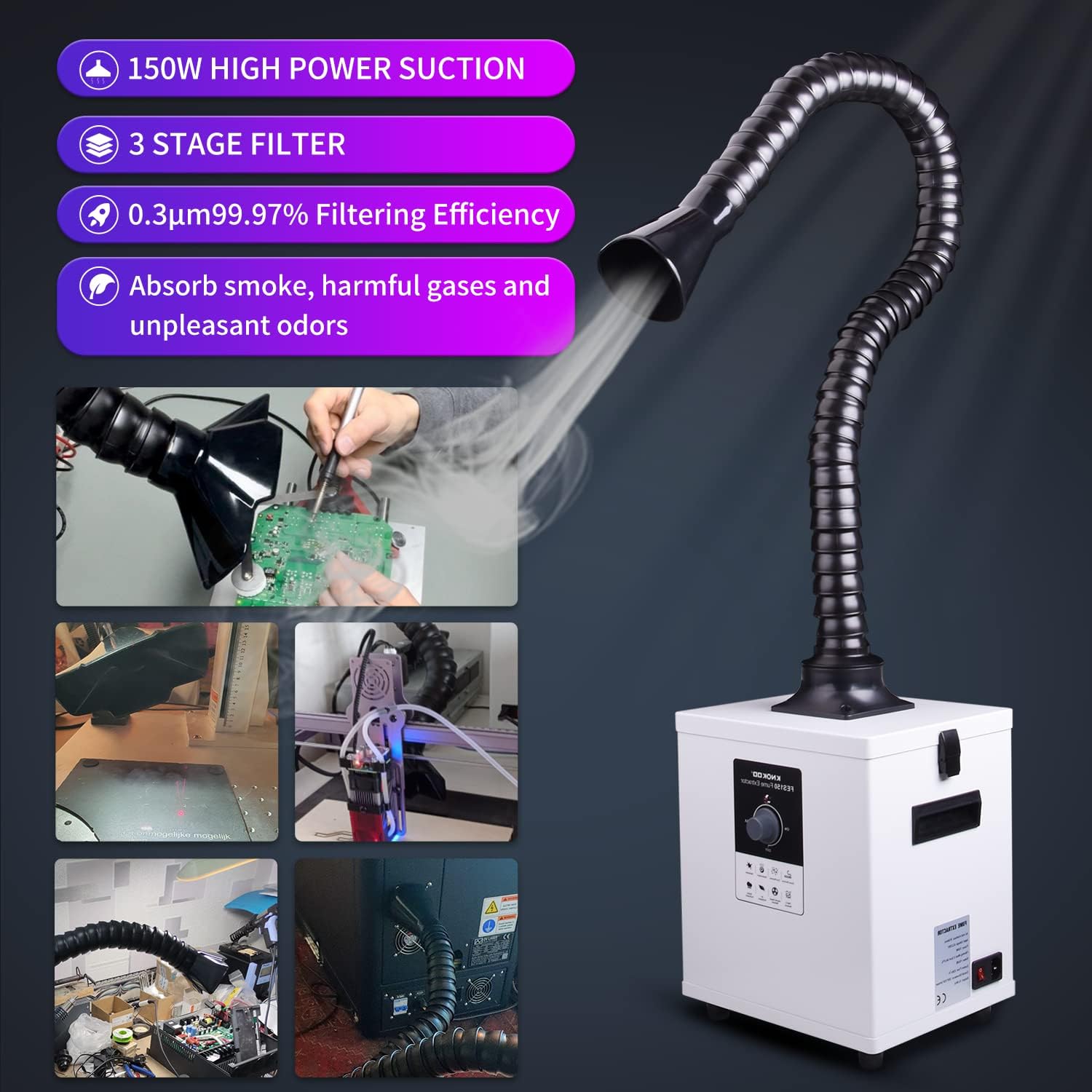 KNOKOO FES150 산업용 레이저 연기 추출기 D - Industrial Laser Printing 리뷰 및 가격