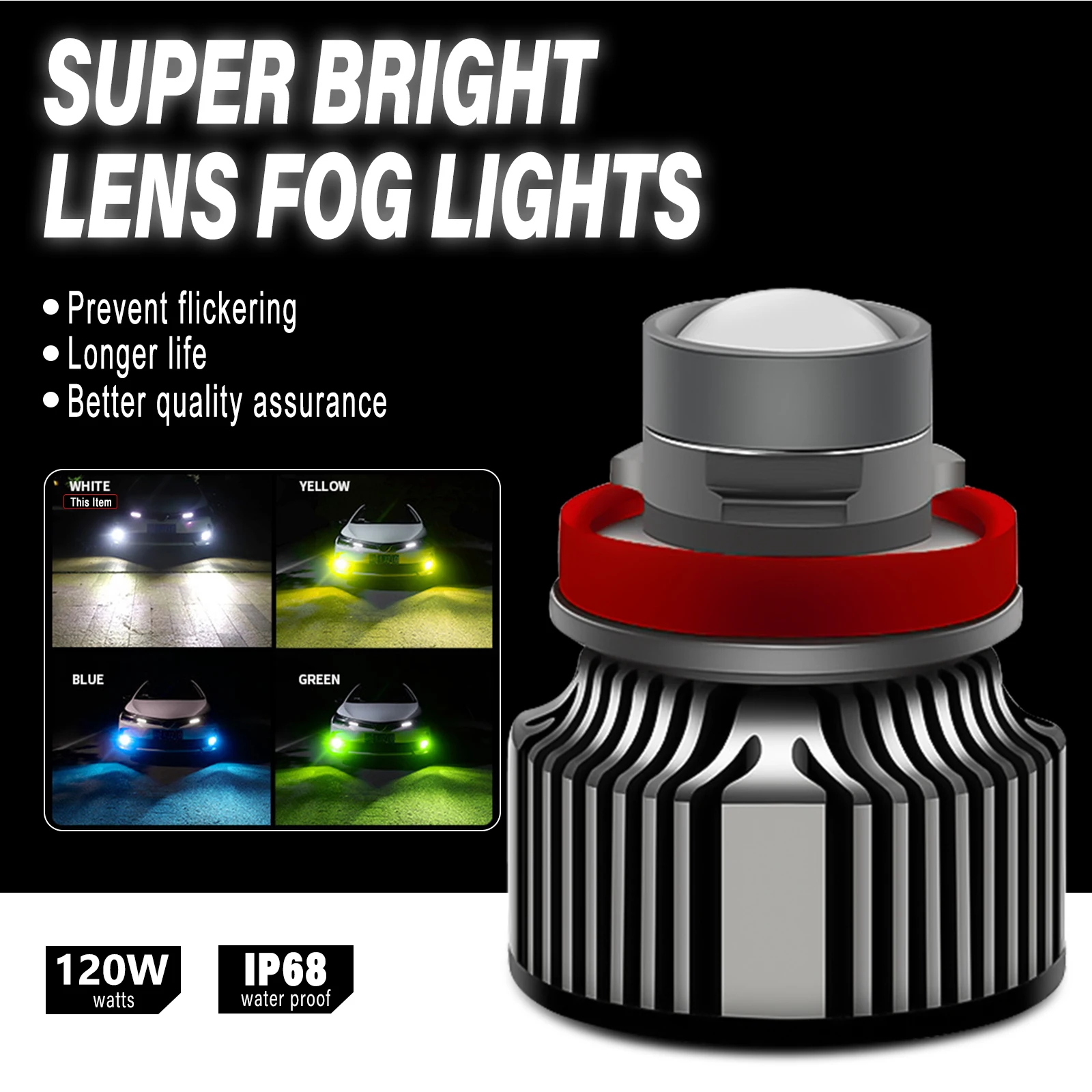 H11 LED 안개등 레이저 렌즈 H8 H9 9005  - Laser Focus Lens 리뷰 및 가격