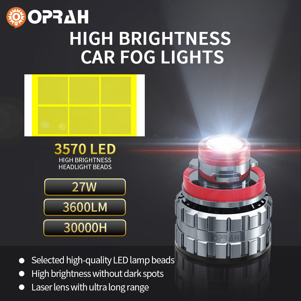 Oprah 자동차 헤드램프용 LED 프로젝터 안개 전구 - Laser Focus Lens 리뷰 및 가격